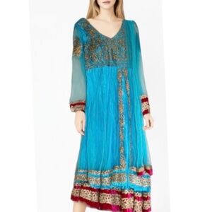 Indian Bollywood 3Pcs Ready To Wear Heavy Embroidered Langha Suit Wedding